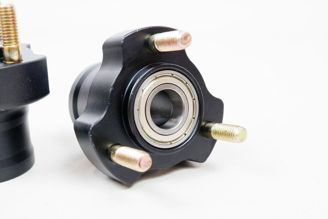 Pair of Black 17mm x 55mm Front Hubs