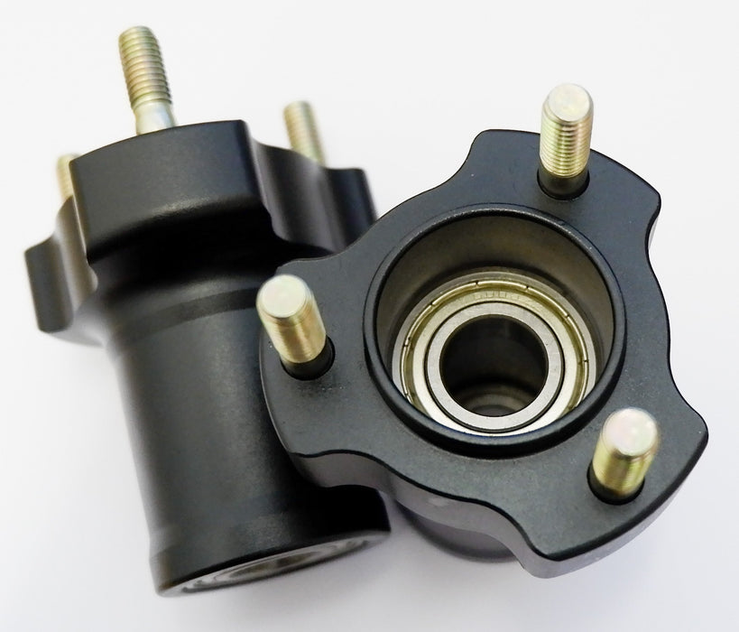 Pair of Black 17mm x 75mm Front Hubs