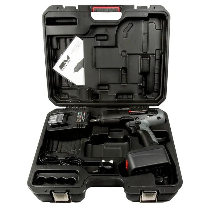 Motamec Cordless Impact Wrench 18V 1/2 Drive + Alloy Wheel Socket Set - Motorsport Supplies