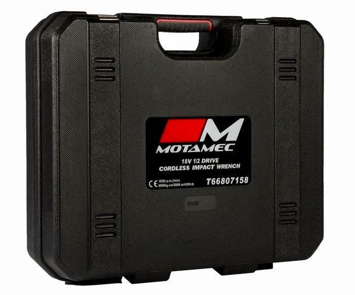 Motamec Cordless Impact Wrench 18V 1/2 Drive + Alloy Wheel Socket Set - Motorsport Supplies