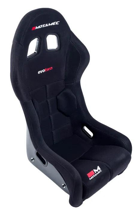 Motamec Racing Evo-Two FIA Approved Race Seat GRP Shell Side Mount BLACK HANS - Motorsport Supplies