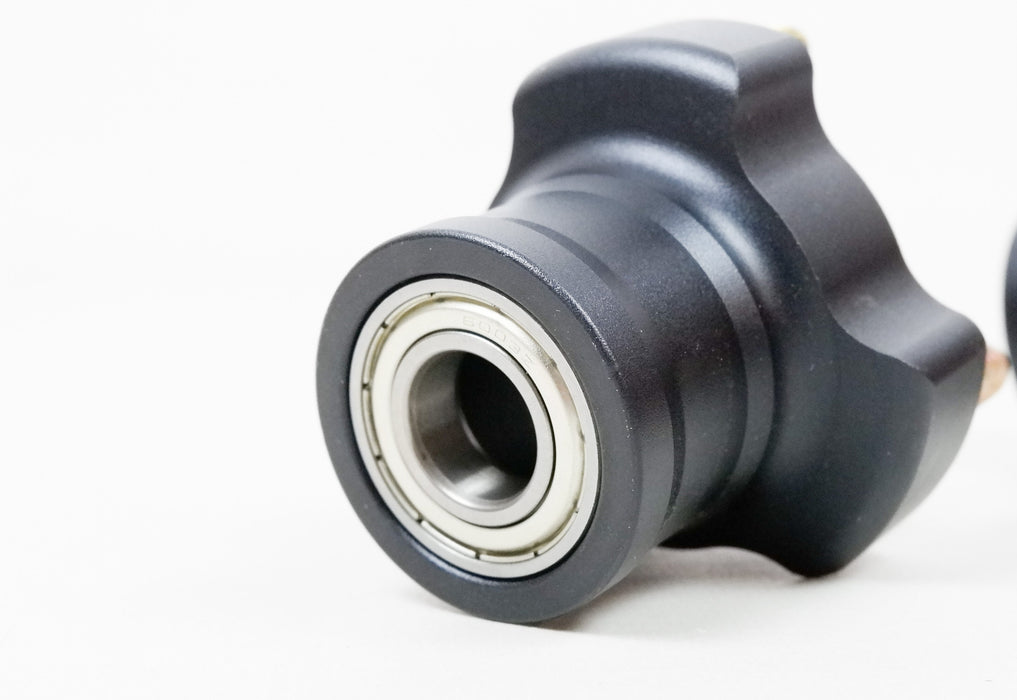Pair of Black 17mm x 55mm Front Hubs