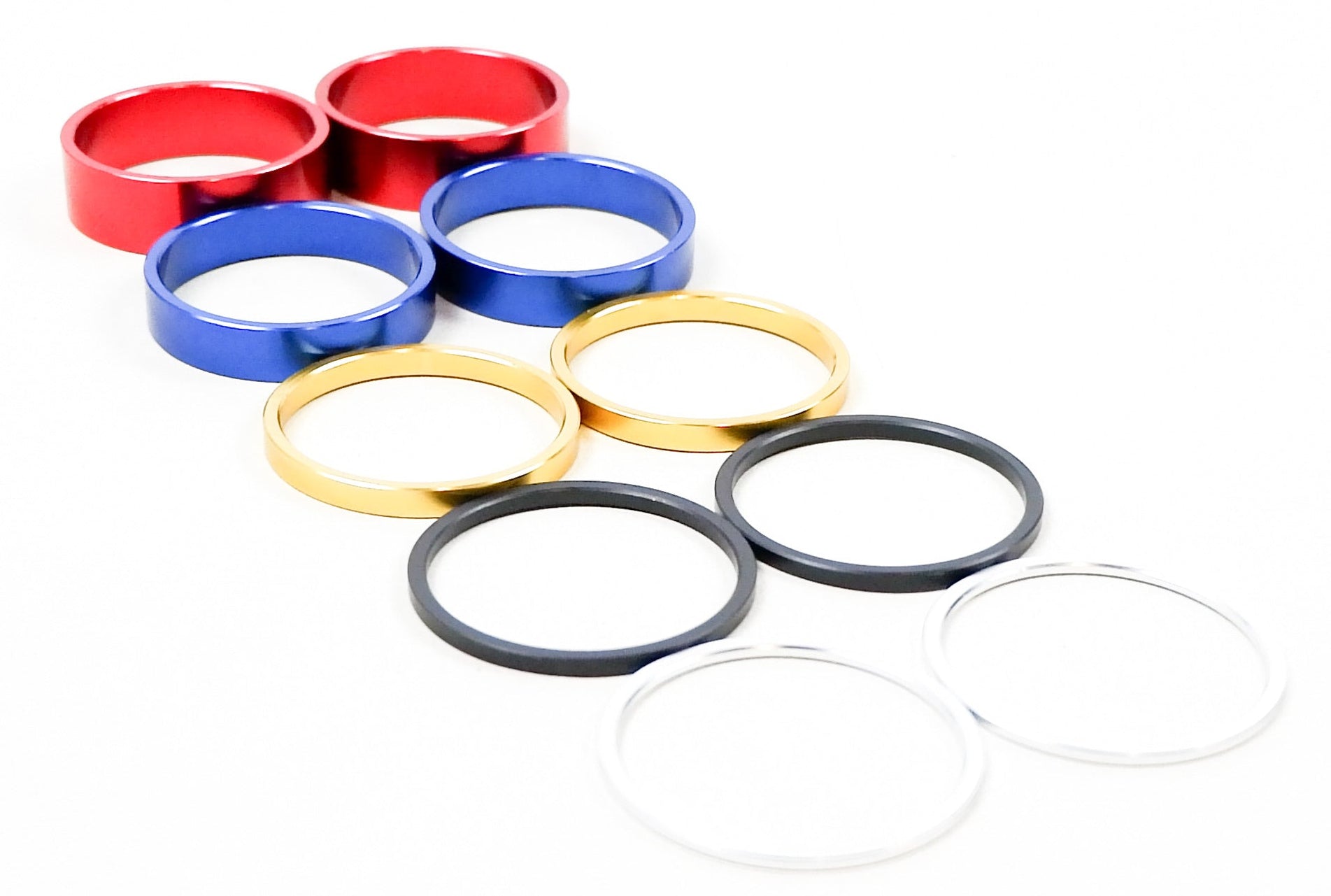 Set of 10 Annodised 50mm Rear Axle Hub Spacers — Motorsport Supplies