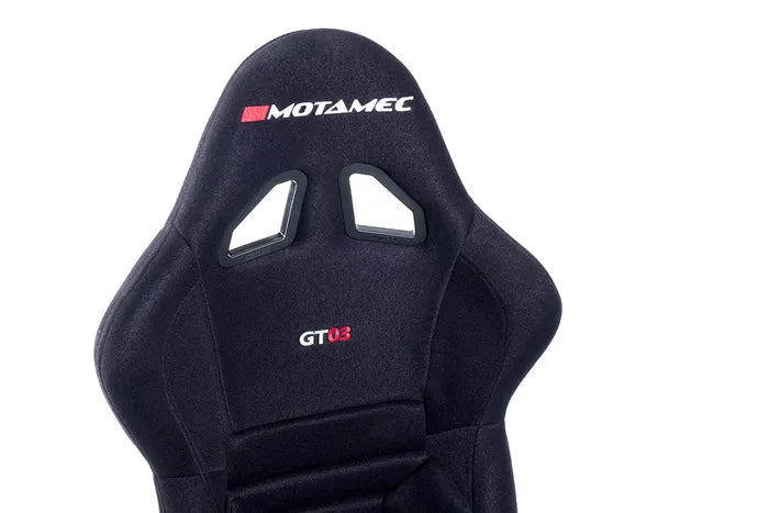 Motamec Racing GT03 Race Seat Fiberglass Shell Side Mount BLACK - NON FIA