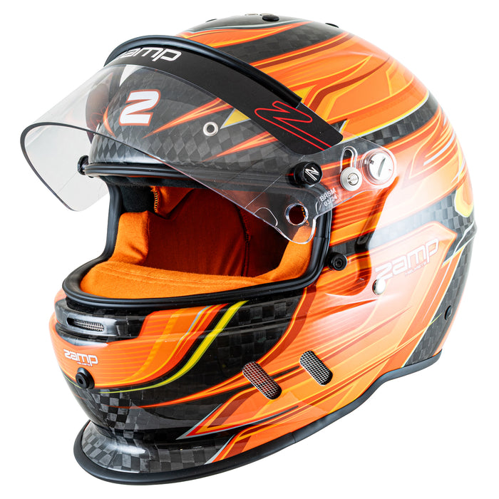 Zamp RZ 67D Carbon Orange Helmet