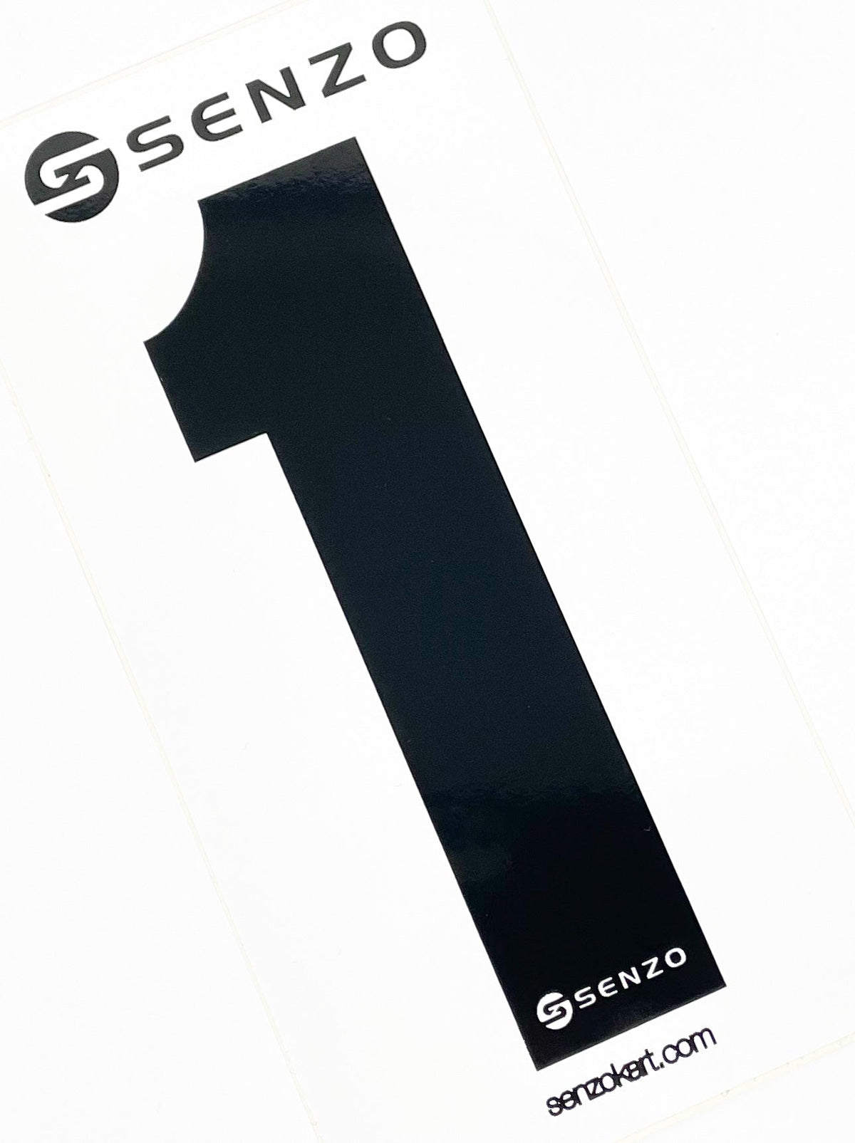 Set of 4 Senzo Black Race Number White Background — Motorsport Supplies