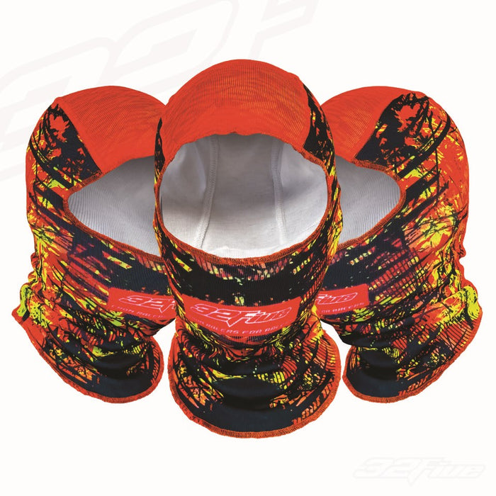 32Five Balaclava PUSH YOUR LIMIT - Black/Neon Fire