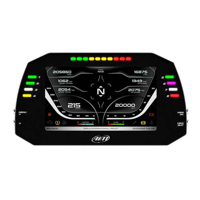 AiM MXG 1.3 Strada 7" TFT Dash Display with Race Icons - Motorsport Supplies