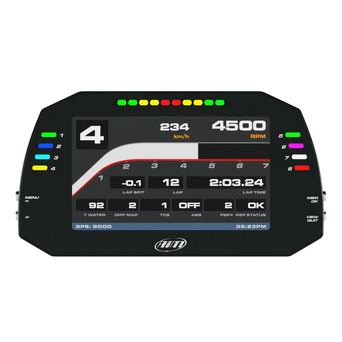 AiM MXG 1.3 Strada 7" TFT Dash Display with Race Icons - Motorsport Supplies