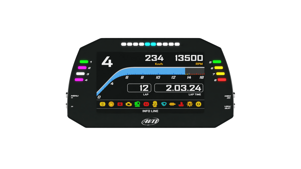 AiM MXG 1.3 Strada 7" TFT Dash Display with Race Icons - Motorsport Supplies