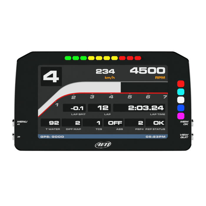 AiM MXP 1.3 Strada 6" TFT Dash Display with Race Icons - Motorsport Supplies