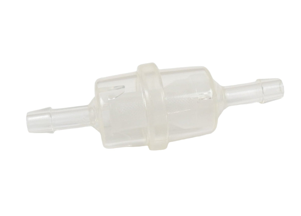 Clear Inline Round Fuel Filter — Motorsport Supplies