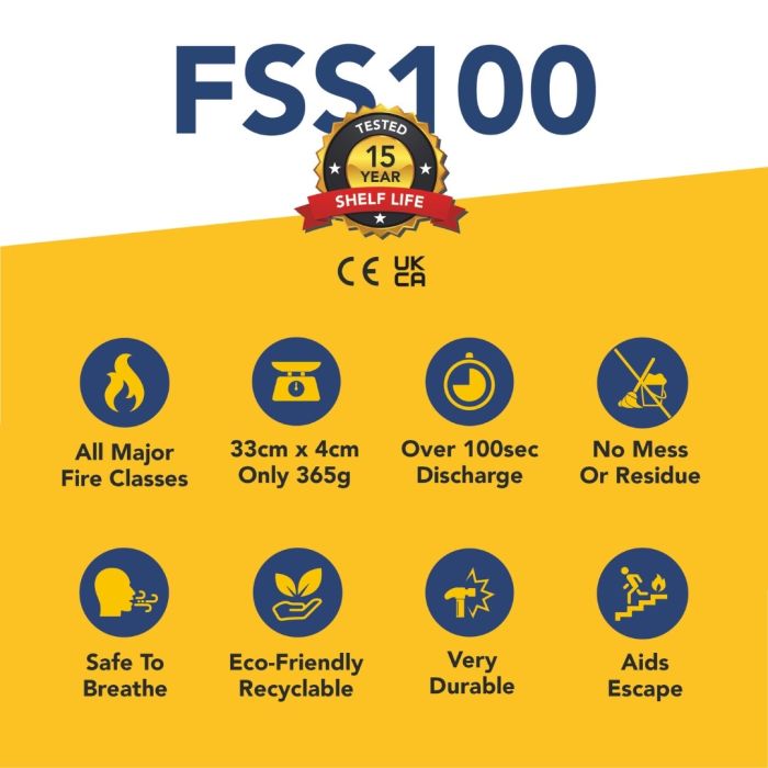 Fire Safety Stick - 100 Second Discharge