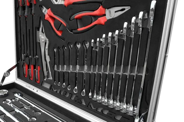 Motamec 122pc Motorsport Hand Tools Kit - Socket Spanner Screwdriver Set + Flight Case - Motorsport Supplies