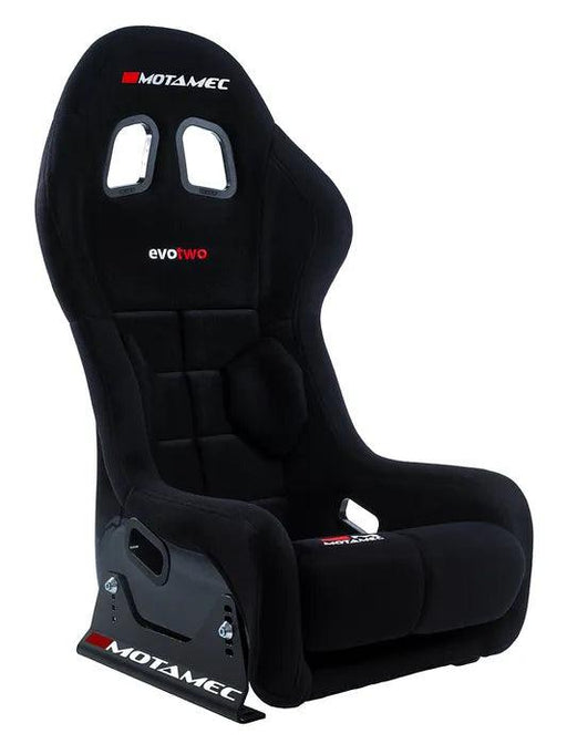 Motamec Racing Evo-Two FIA Approved Race Seat GRP Shell Side Mount BLACK HANS - Motorsport Supplies