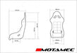 Motamec Racing GT01 Race Seat Fiberglass Shell Side Mount BLACK - NON FIA - Motorsport Supplies