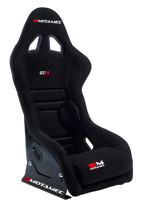 Motamec Racing GT03 Race Seat Fiberglass Shell Side Mount BLACK - NON FIA - Motorsport Supplies