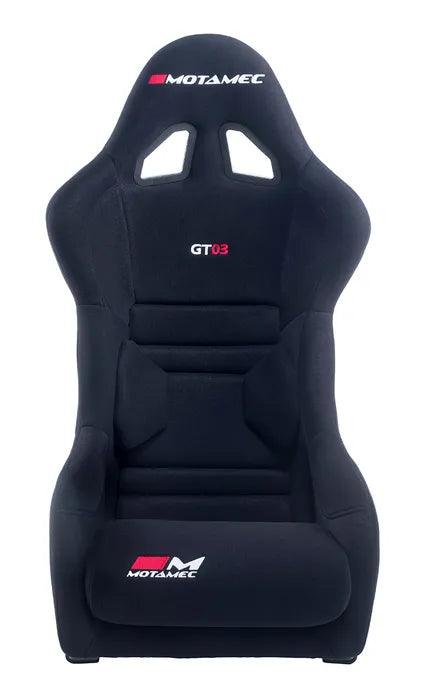 Motamec Racing GT03 Race Seat Fiberglass Shell Side Mount BLACK - NON FIA - Motorsport Supplies