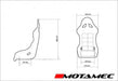 Motamec Racing MRX Race Seat Fiberglass Shell Side Mount BLACK - MR2 MX5 MGF - Motorsport Supplies