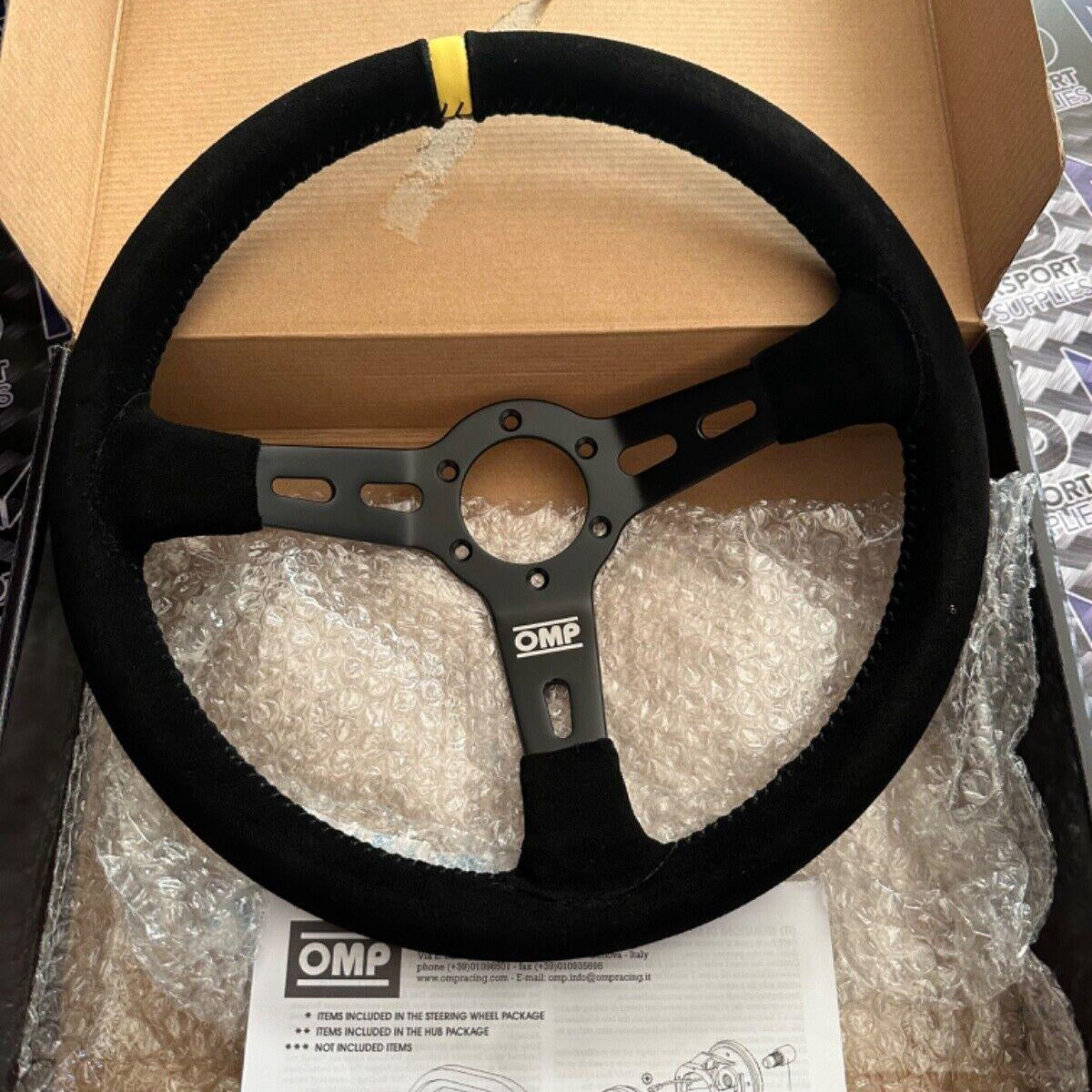 OMP RS 350mm Deep Dish Steering Wheel — Motorsport Supplies