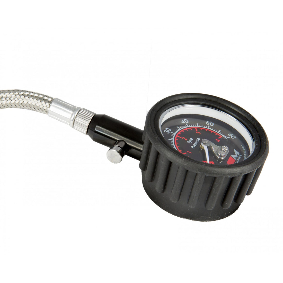 motorsport tyre pressure gauge flexible hose analogue dial 0-60 psi