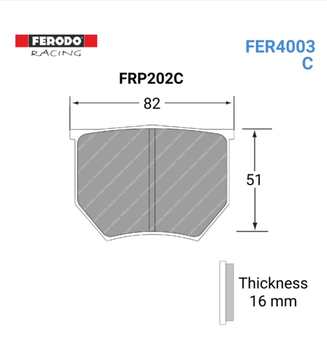 Ferodo FRP202C 4003 Brake Pads