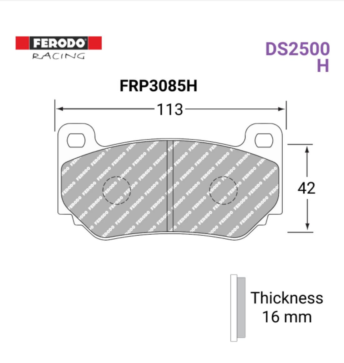 Ferodo FCP3085H DS2500 Brake Pads