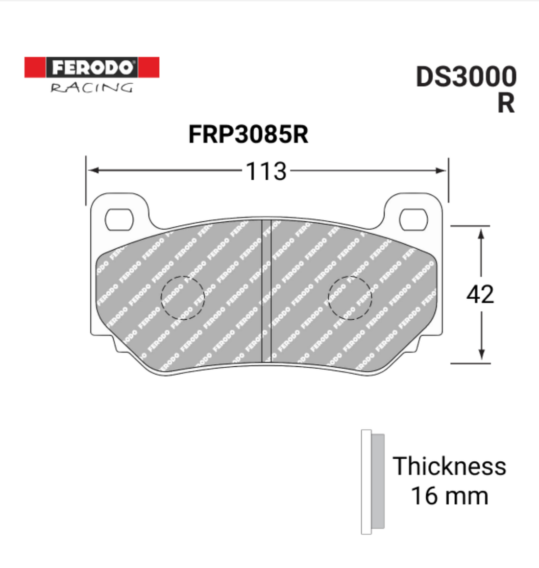 Ferodo FRP3085R DS3000 Brake Pads