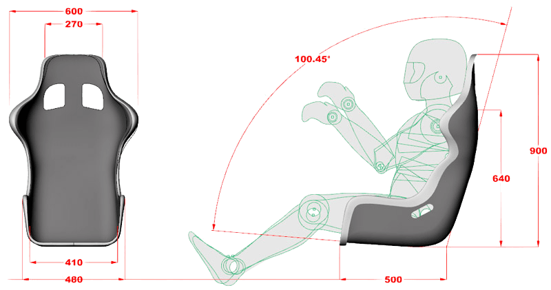 Atech Cross Racing Seat - Motorsport Supplies