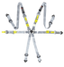 atech ultra lightweight 6 point fia hans harness