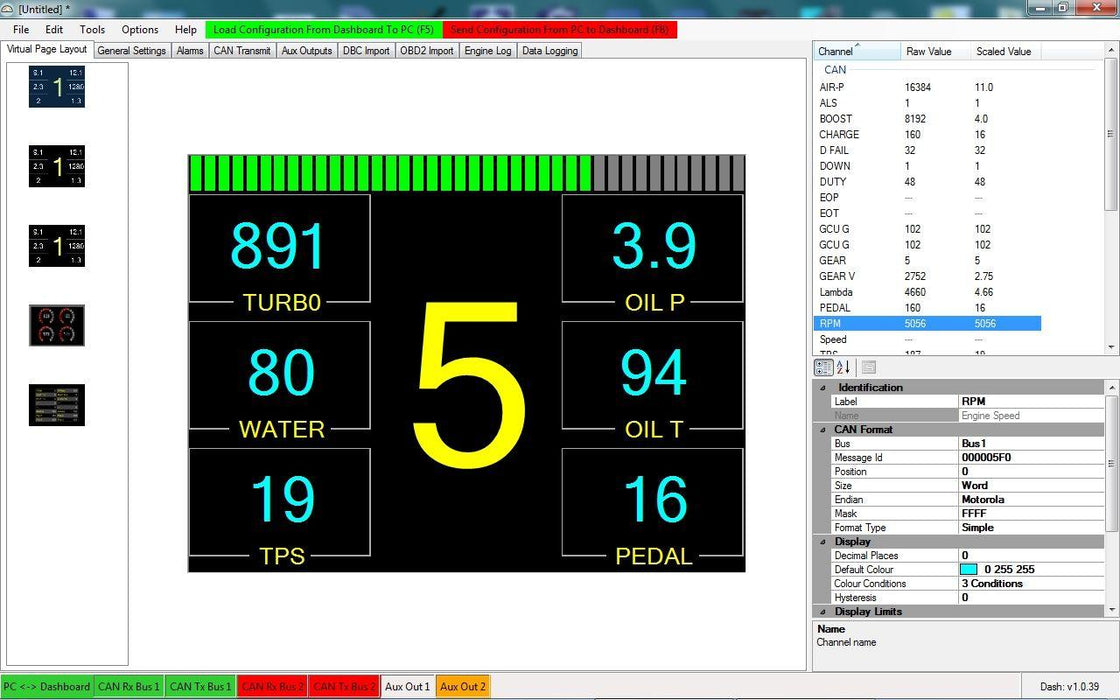 d-dash colour display / logger