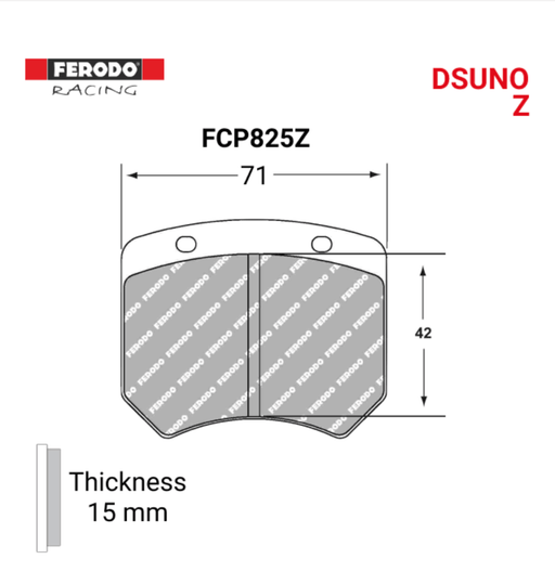 Ferodo FCP825Z DSUNO(Z) Brake Pads - Motorsport Supplies