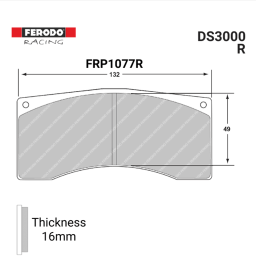 Ferodo FRP1077R DS3000 Brake Pads - Motorsport Supplies