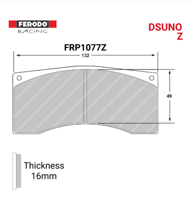 Ferodo FRP1077Z DSUNO Brake Pads - Motorsport Supplies