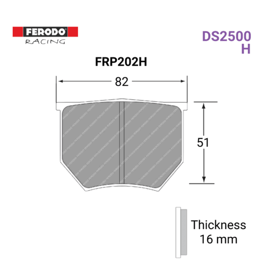 Ferodo FRP202H DS2500 Brake Pads - Motorsport Supplies