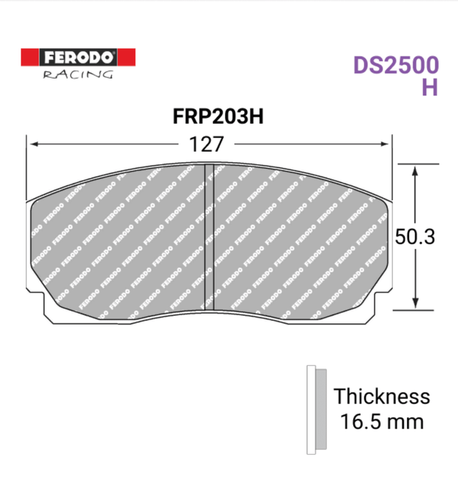 Ferodo FRP203H DS2500 Brake Pads - Motorsport Supplies