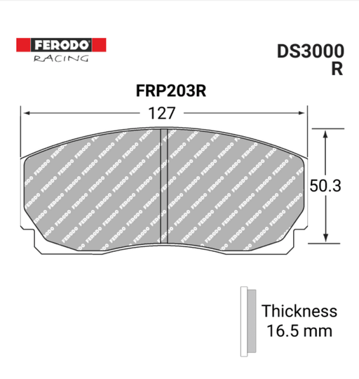 Ferodo FRP203R DS3000 Brake Pads - Motorsport Supplies