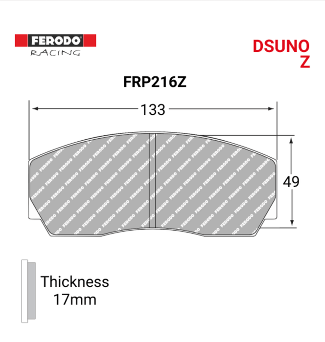 Ferodo FRP216Z DSUNO Brake Pads - Motorsport Supplies