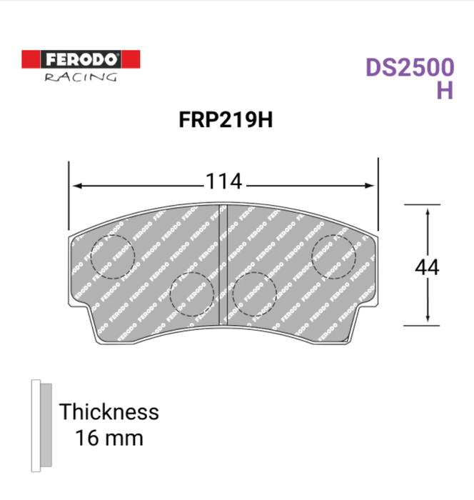 Ferodo FRP219H DS2500 Brake Pads - Motorsport Supplies