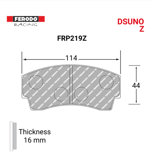 Ferodo FRP219Z DSUNO Brake Pads - Motorsport Supplies