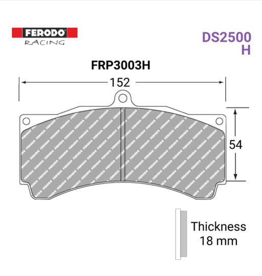 Ferodo FRP3003H DS2500 Brake Pads - Motorsport Supplies