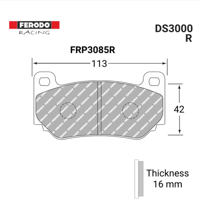 Ferodo FRP3085R DS3000 Brake Pads - Motorsport Supplies