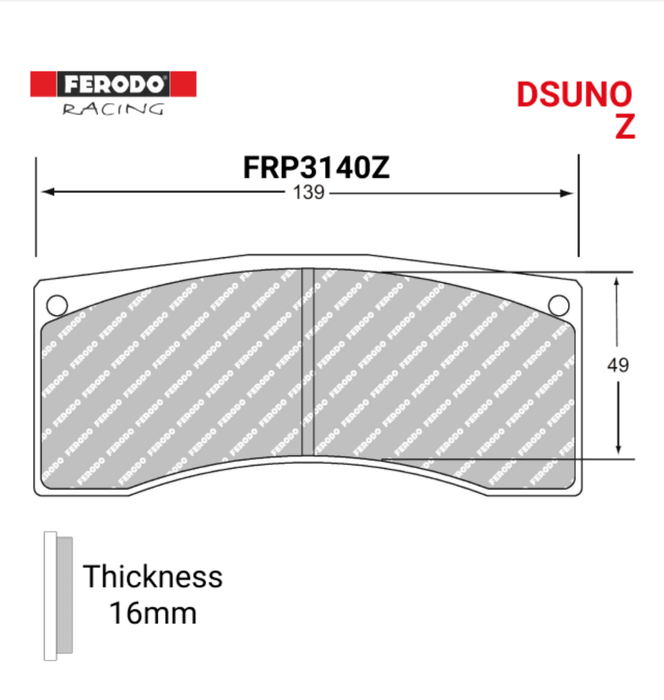 Ferodo FRP3140Z DSUNO BRake Pads - Motorsport Supplies