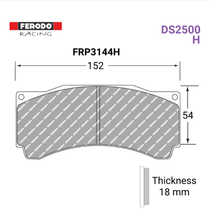 Ferodo FRP3144H DS2500 Brake Pads - Motorsport Supplies