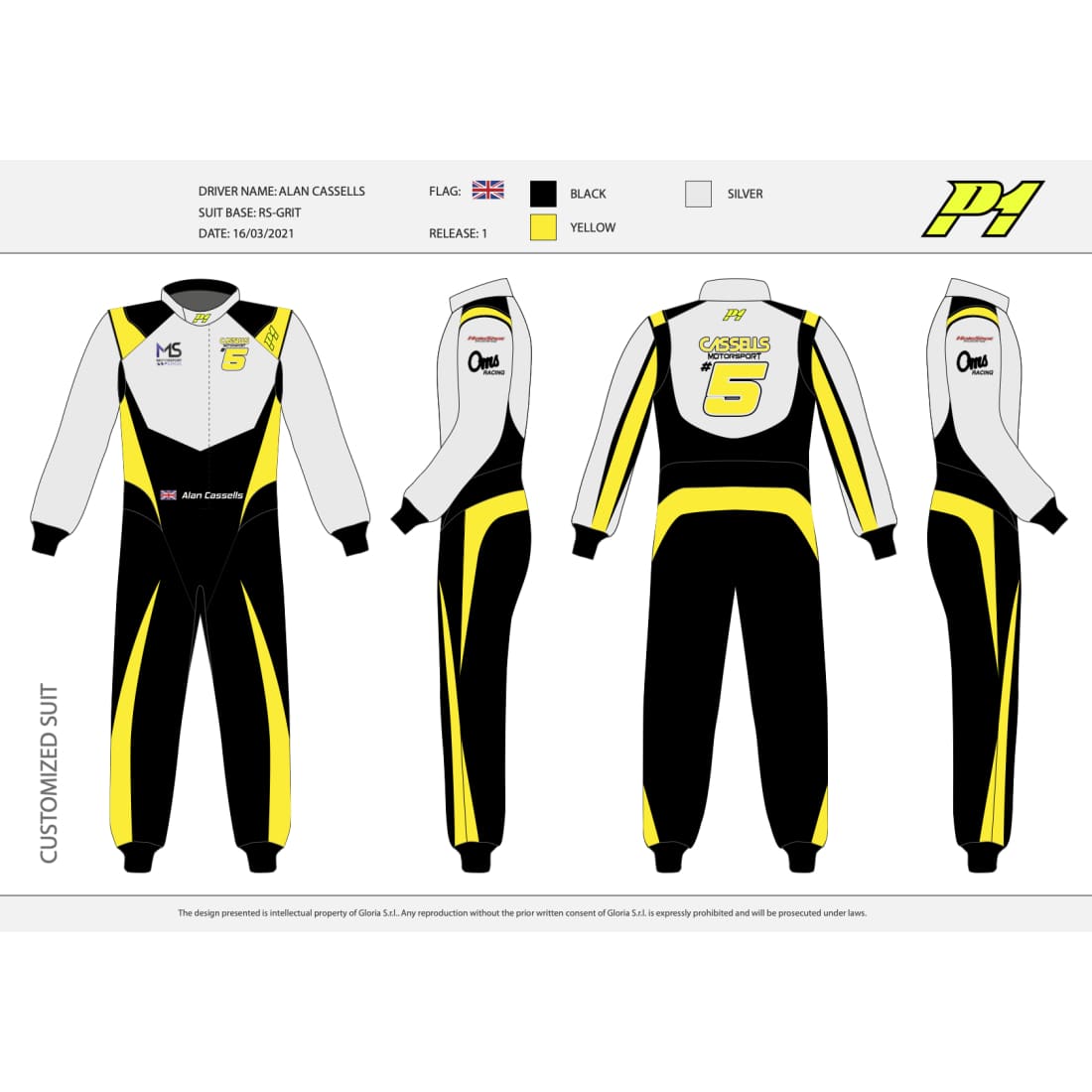 fully customised p1 racesuit and underwear tops