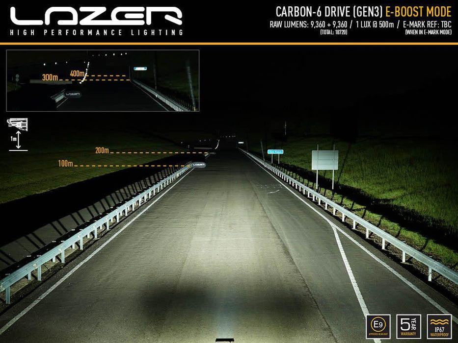 Lazer Lamps Carbon Series Carbon-6 Spon Gen3 - Motorsport Supplies