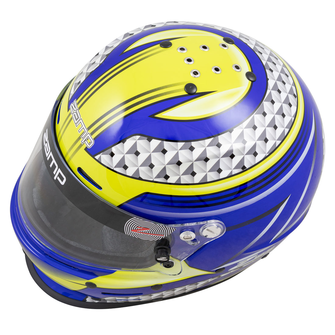 zamp rz 62 helmet blue / yellow