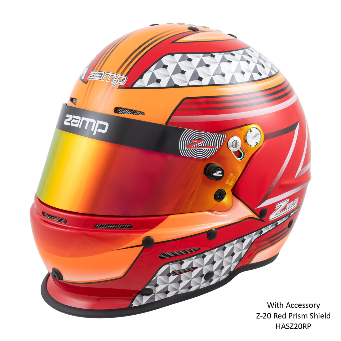 zamp rz 62 helmet red / orange