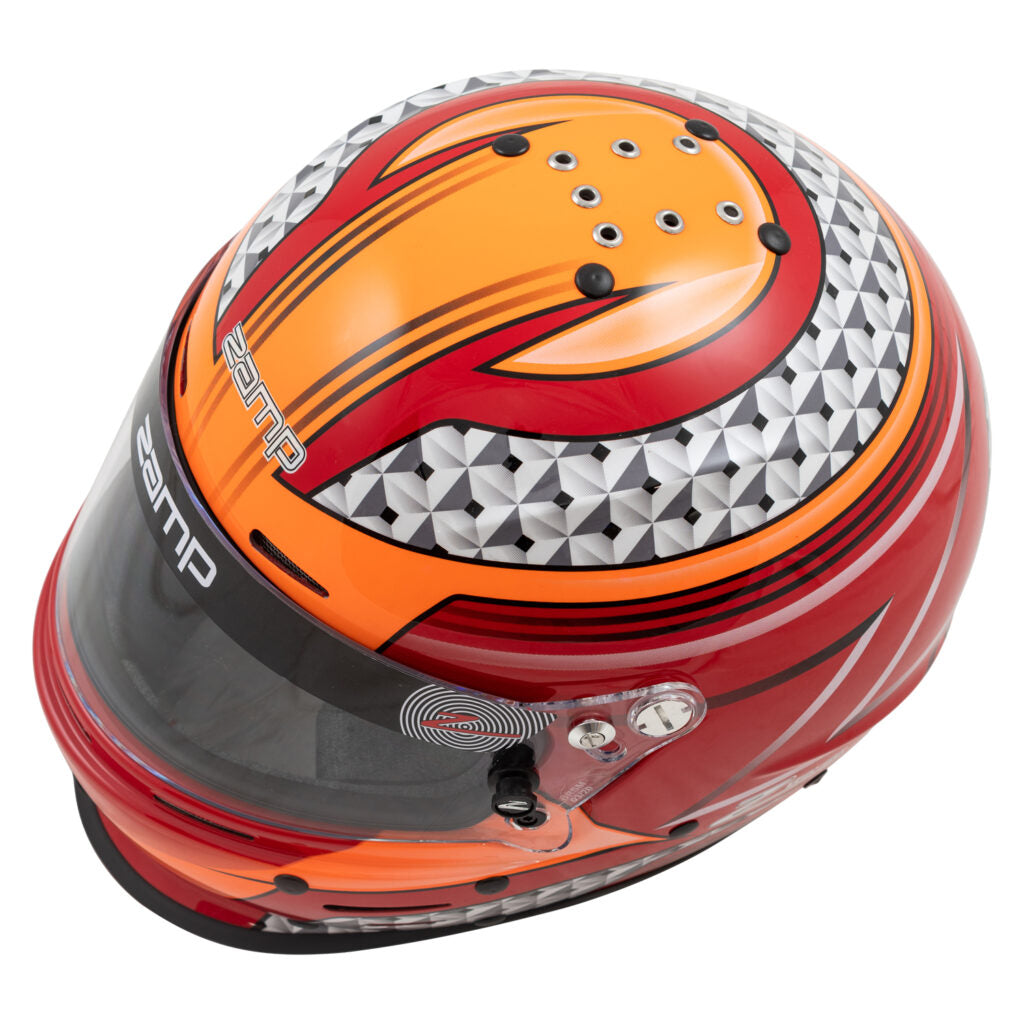 zamp rz 62 helmet red / orange