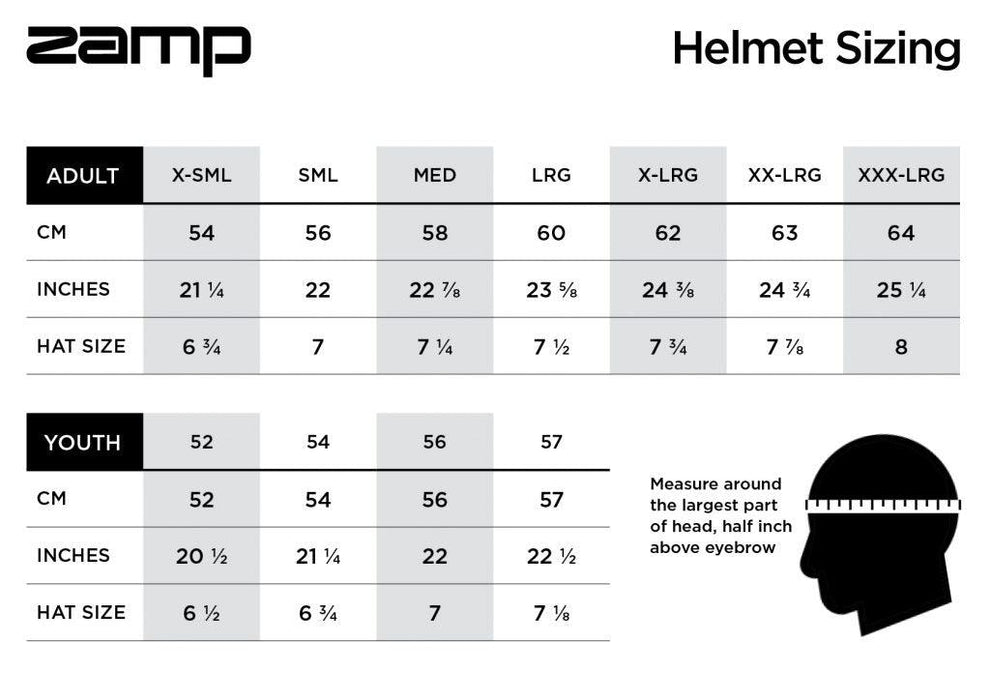 zamp rz 42 youth helmet black